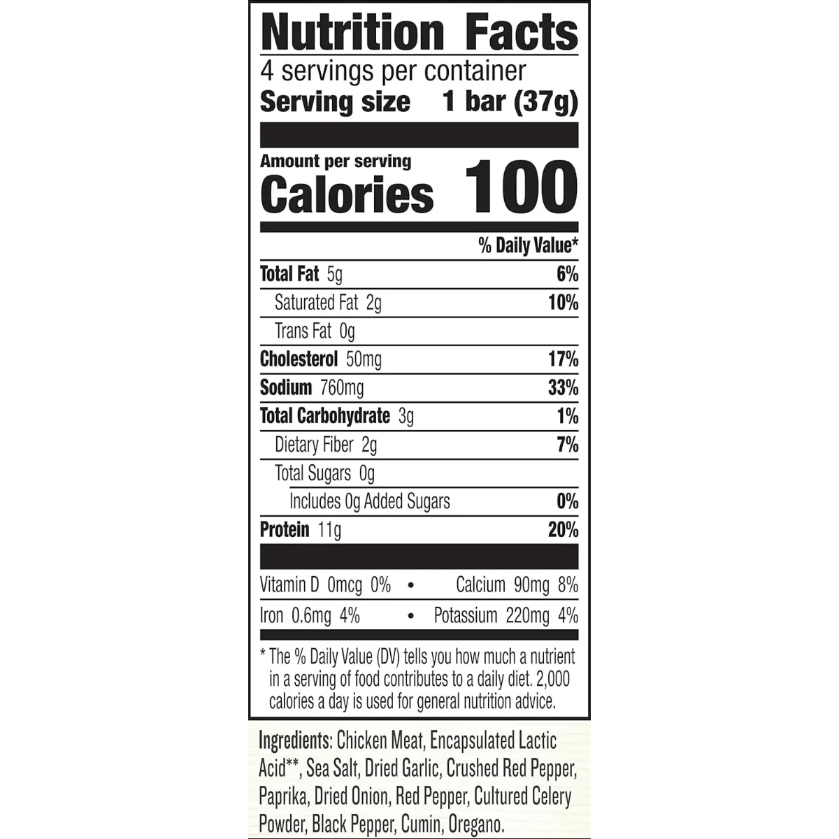 Chicken Sriracha Protein Bars (4 CT)