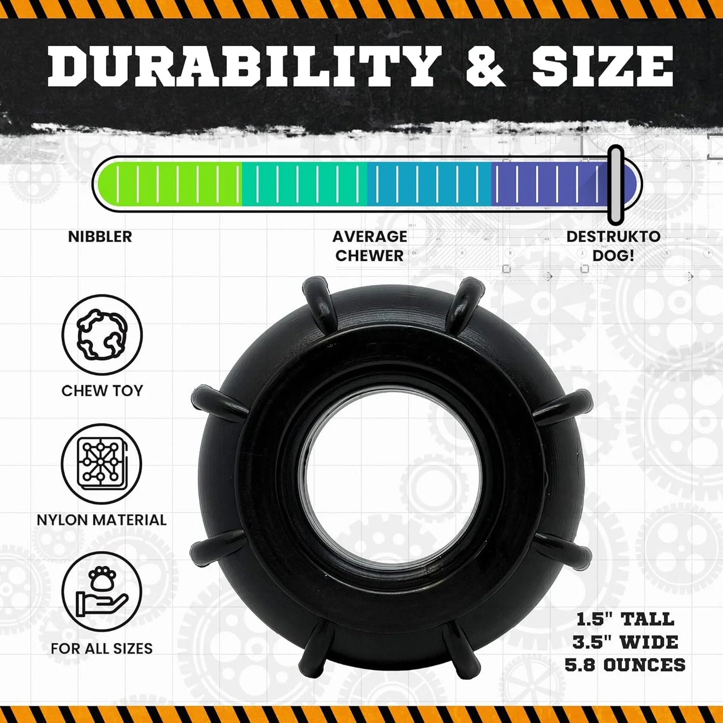 Industrial Dog Tractor Tire ¨C Durable Dog Chew Toy