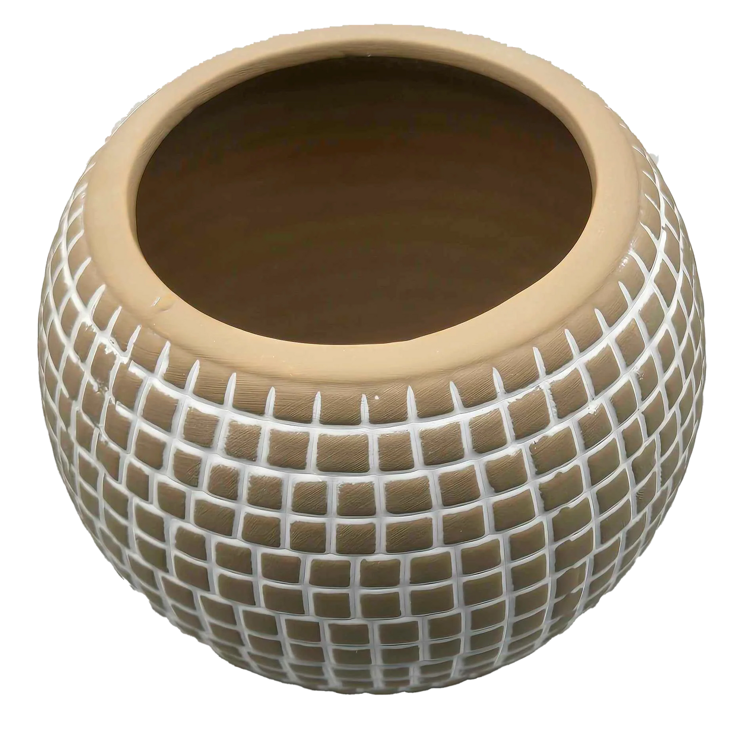 Disco Ceramic Planter - Small / Sand