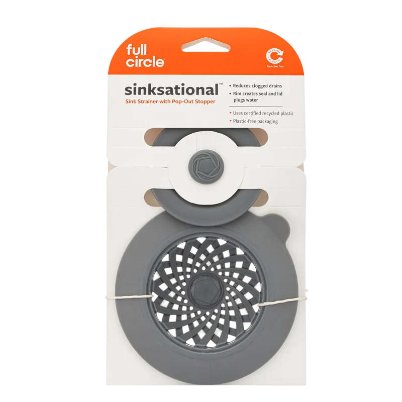 SINKSATIONAL Sink Strainer With Stopper - Gray