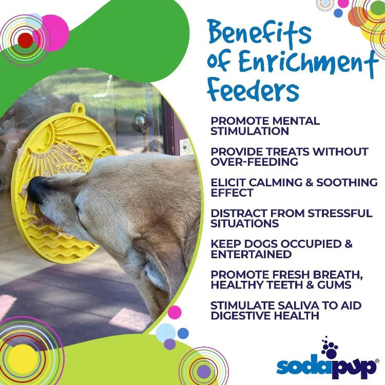 Sun N' Sea ¨C Durable Dog Lick Mat Feeder w/ Suction Cups - Blue