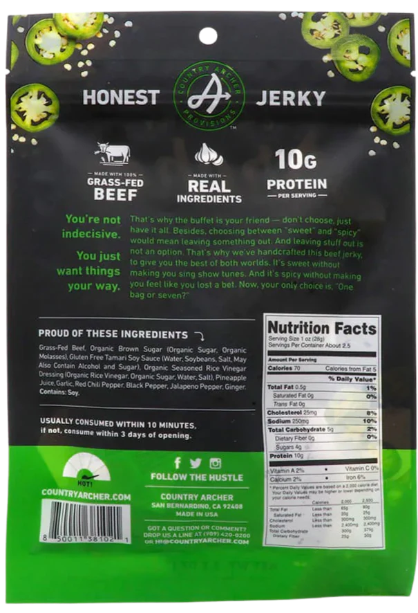 Sweet Jalapeno Beef Jerky