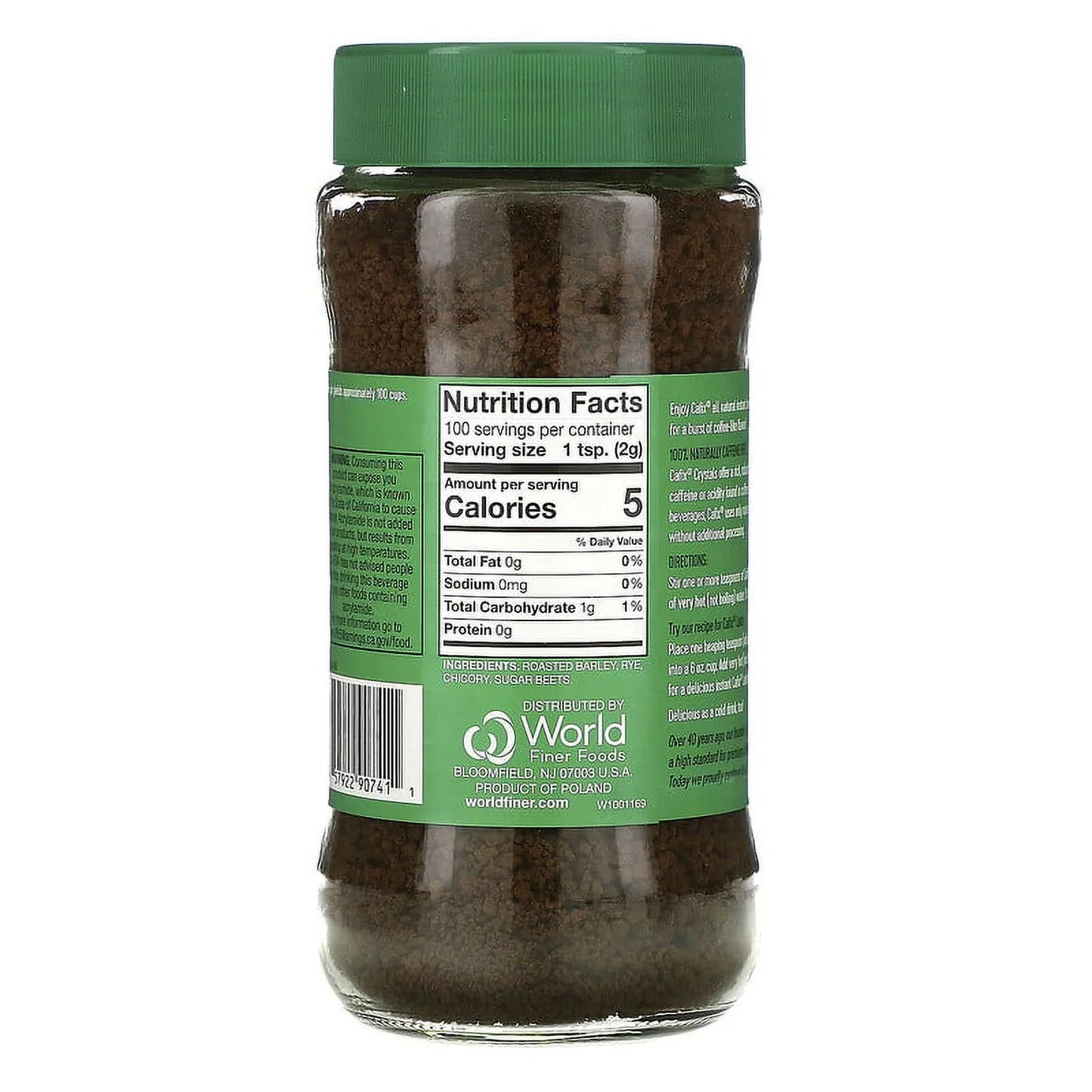 Caffeine Free Coffee Substitute Crystals
