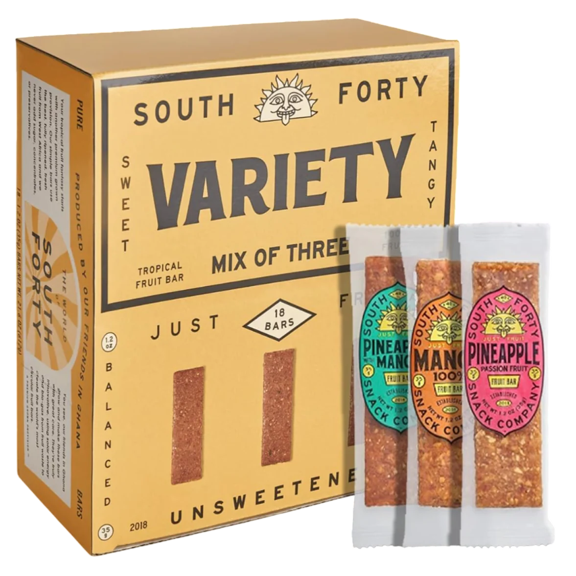Mix of 3 Premium Tropical Fruit Bars Variety Pack (18 CT)