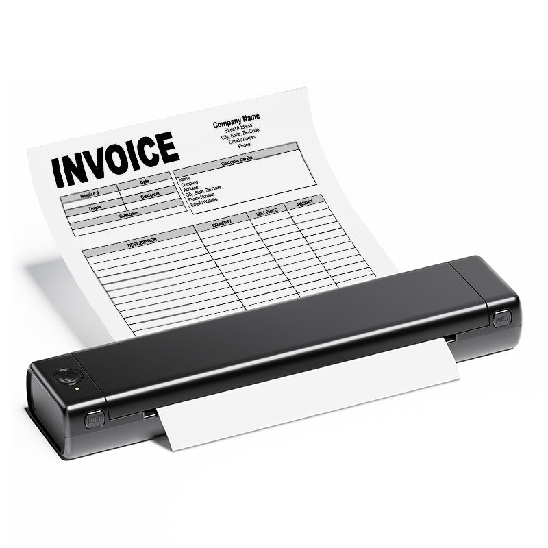 Print A4 documents anywhere, no ink and no desk setup.