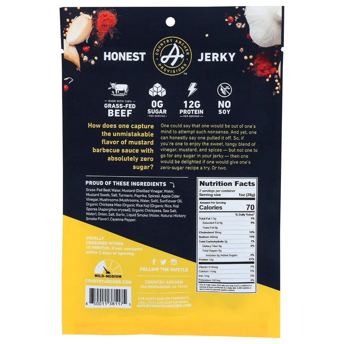 Mustard BBQ Beef Jerky