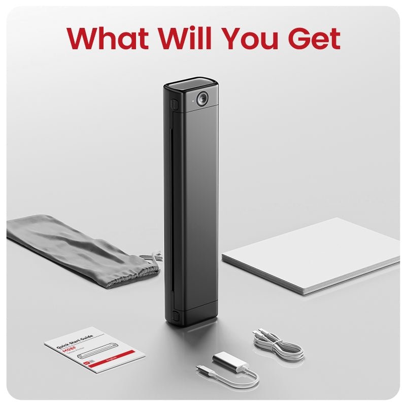 Print A4 documents anywhere, no ink and no desk setup.