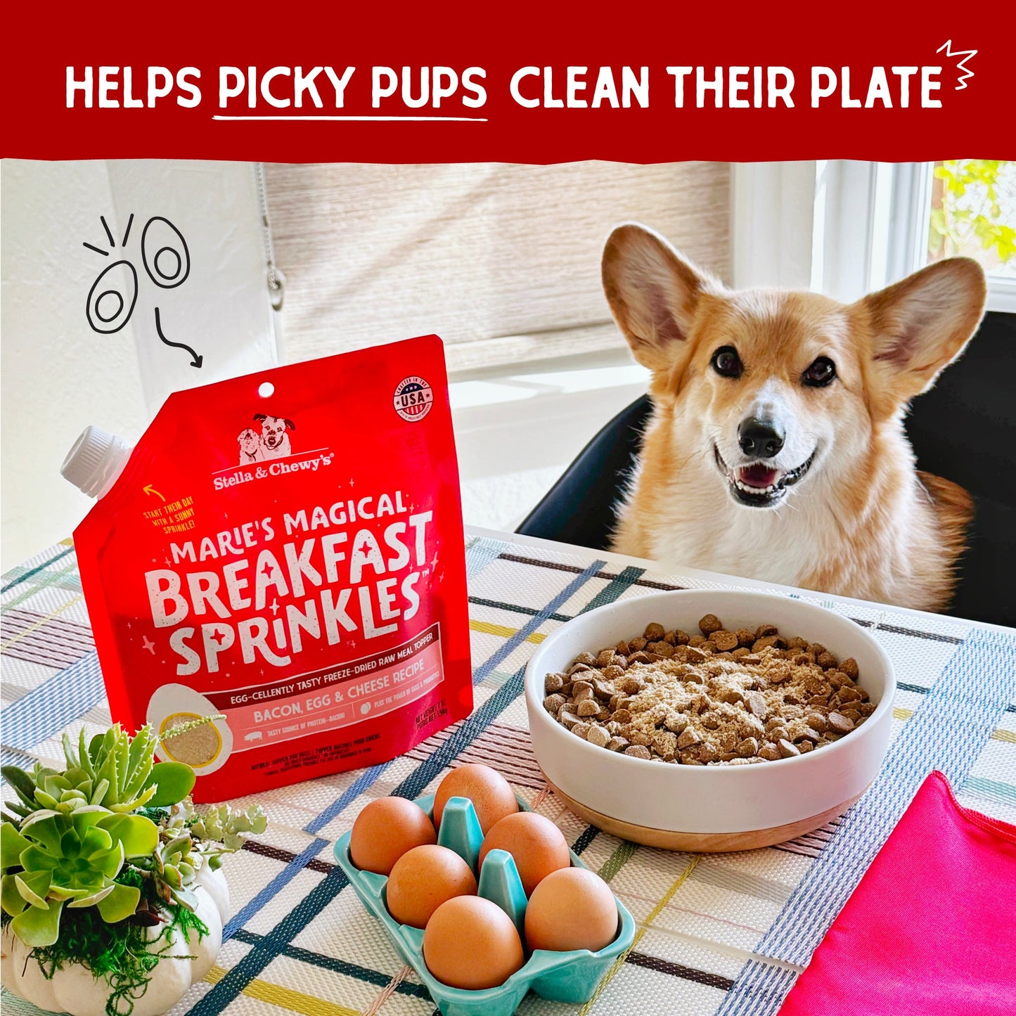 Marie’s Magical Breakfast Sprinkles Bacon, Egg & Cheese for Dogs