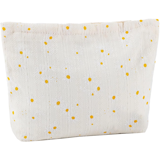 Quilted Daisy Cosmetic Bag