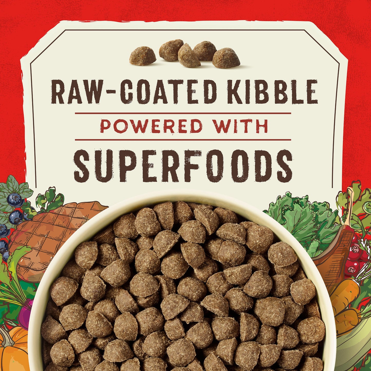 SuperBlends Raw Coated Beef, Beef Liver & Lamb Recipe + Superfoods for Dogs