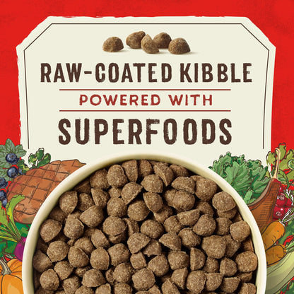 SuperBlends Raw Coated Beef, Beef Liver & Lamb Recipe + Superfoods for Dogs
