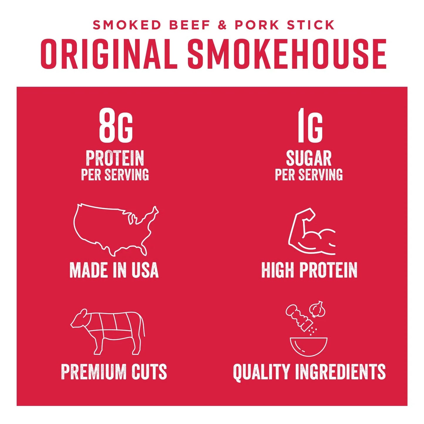 Original Smoke House Jerky Sticks (16 Pack Case)