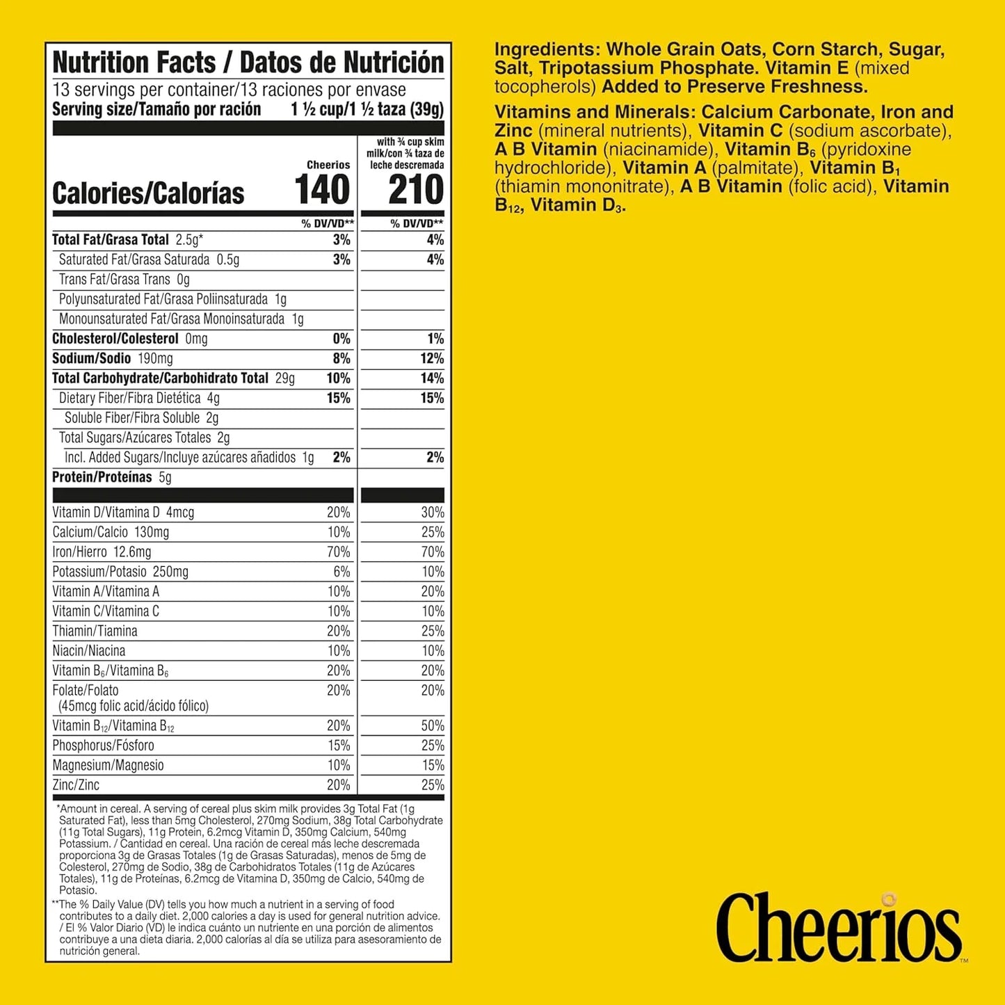 Cheerios Cereal - Family Size