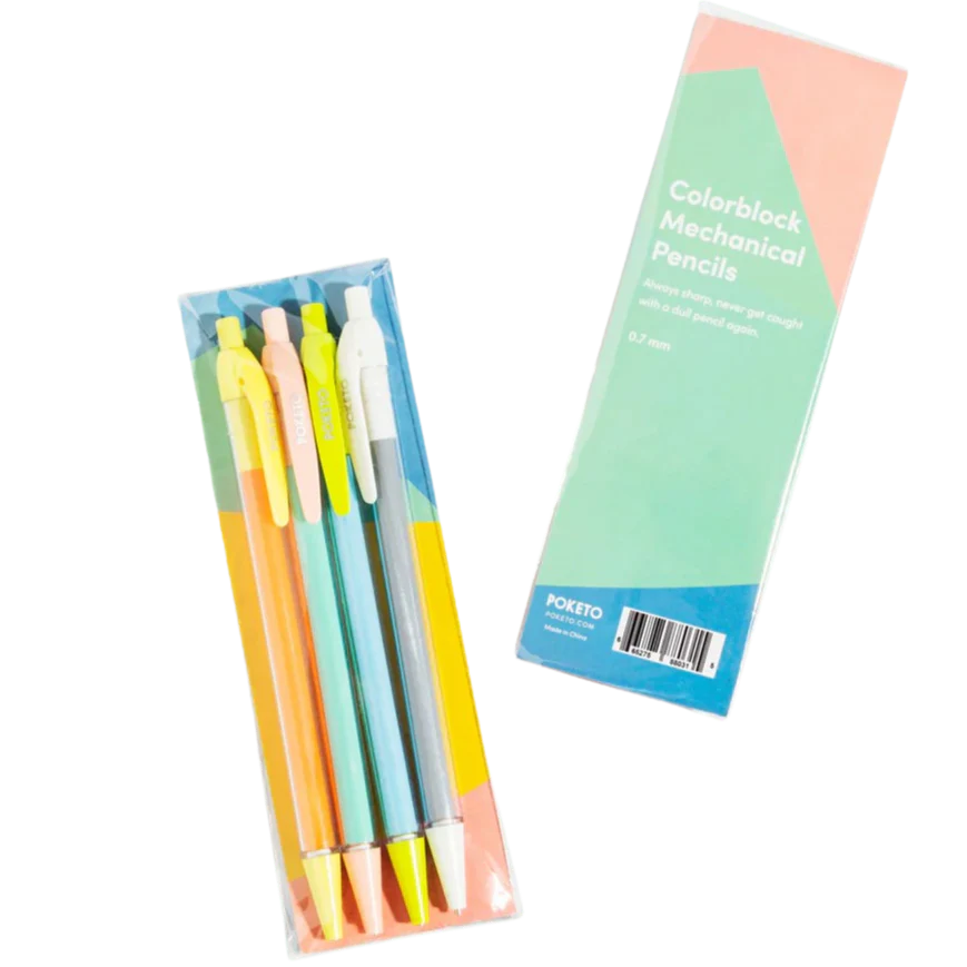 Colorblock Mechanical Pencil Set of 4