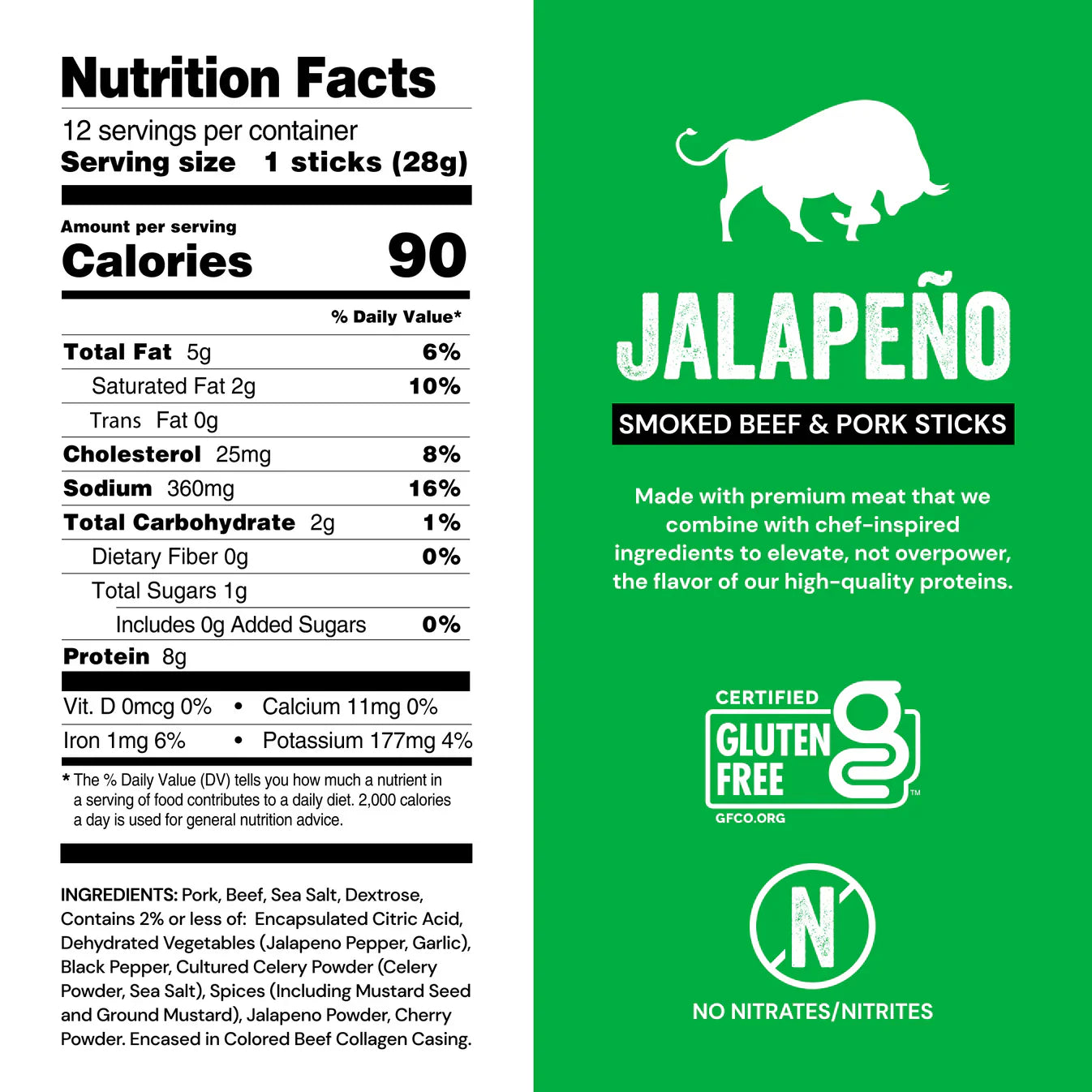 Jalapeno Cheddar Pork & Beef Stick (24 CT)