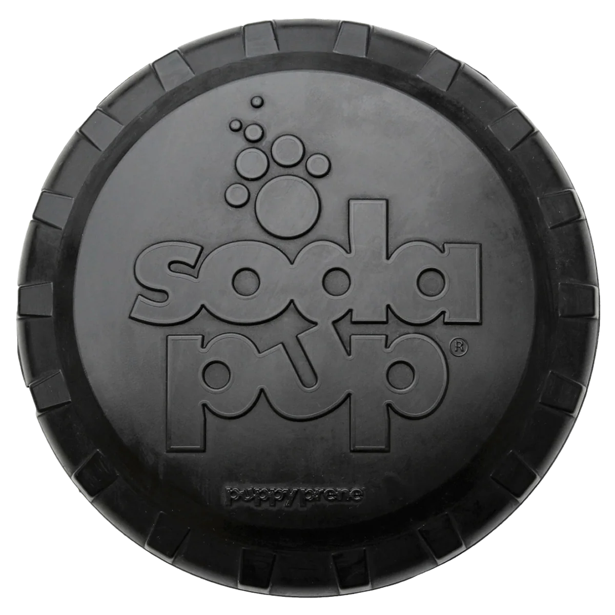 Magnum Bottle Top Flyer Dog Retrieving Frisbee - Large - Black