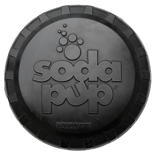 Magnum Bottle Top Flyer Dog Retrieving Frisbee - Large - Black