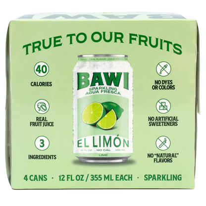 Sparkling Agua Fresca El Limon - Lime (4 Pack)