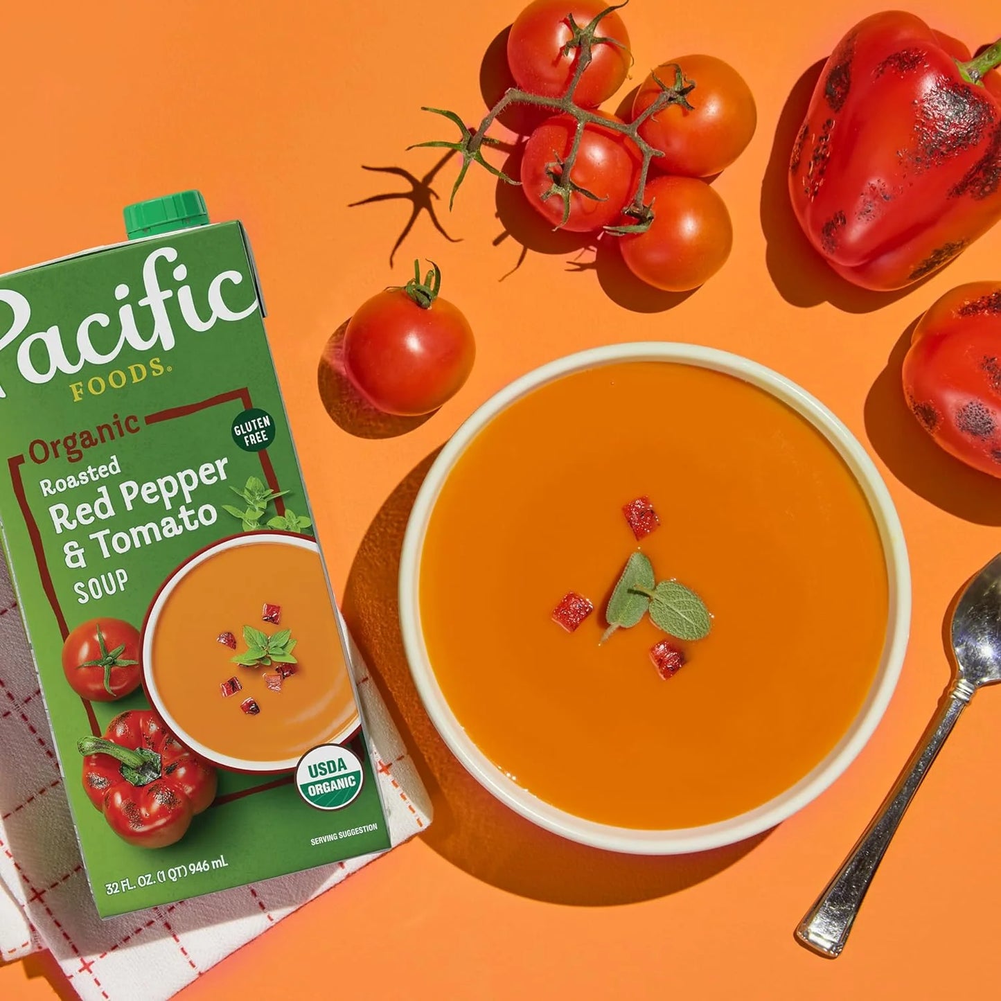 Organic Roasted Red Pepper & Tomato Creamy Soup