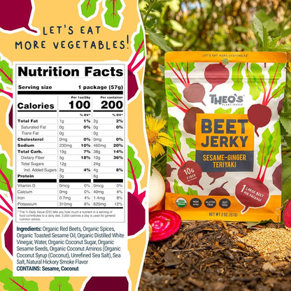 Organic Ginger Teriyaki Beet Jerky