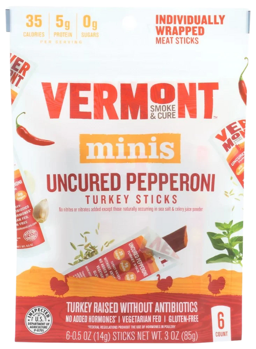 Uncured Pepperoni Turkey Sticks (6 CT)