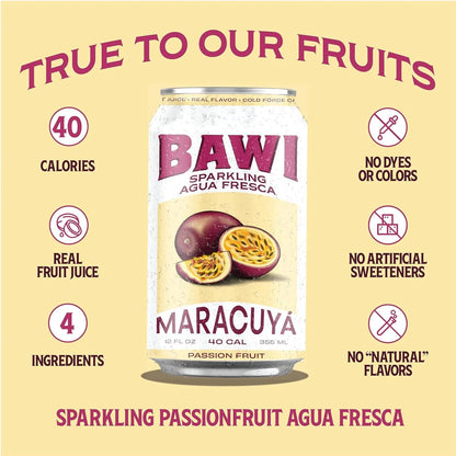 Sparkling Agua Fresca Maracuya - Passionfruit (4 Pack)