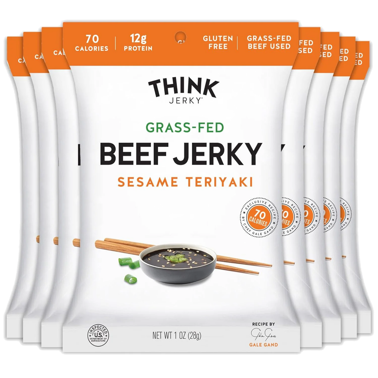 Sesame Teriyaki Beef Jerky Grass-Fed (8 Pack)