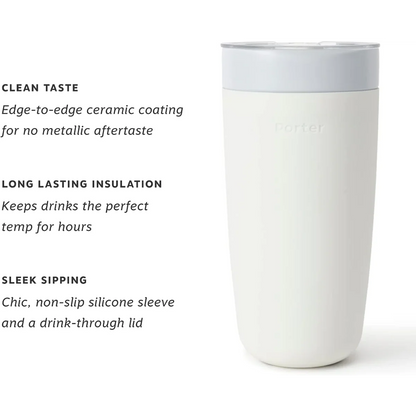 Porter Ceramic Insulated Tumbler - White