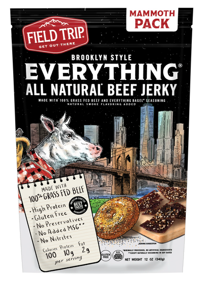 Everything Bagel Beef Jerky Bites (Large Pack) - Low Carb, Healthy High Protein Snacks