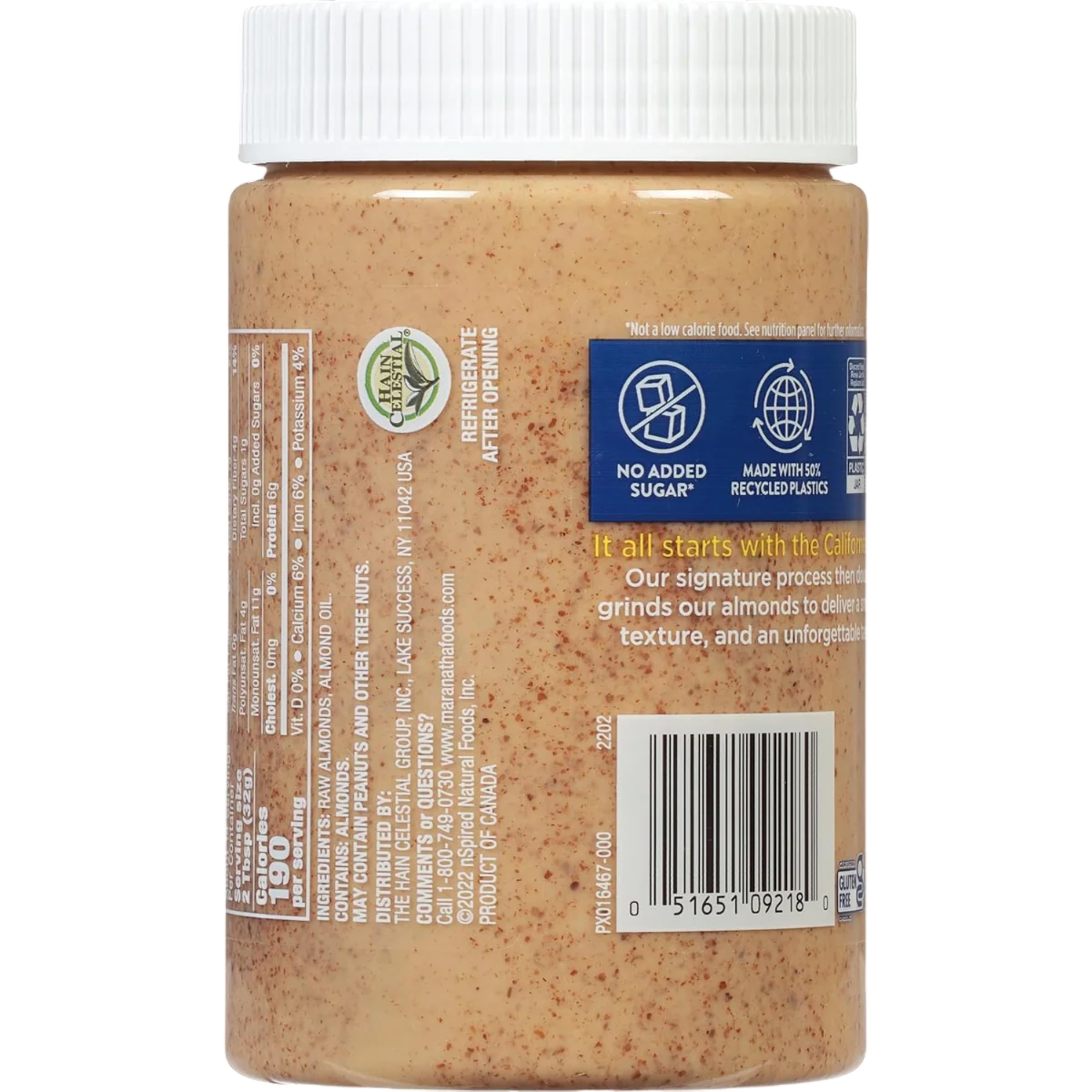 Natural Creamy Raw Almond Butter