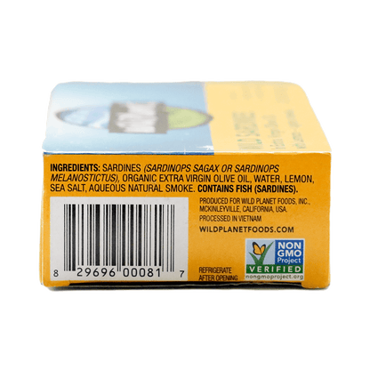 Wild Sardines In Extra Virgin Olive Oil with Lemon