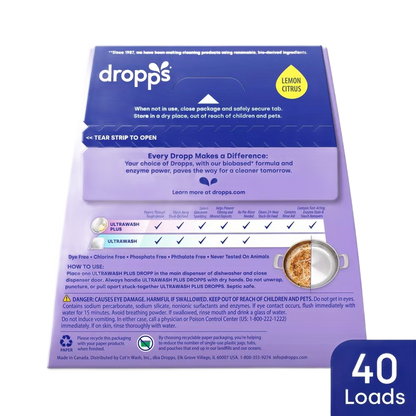 UltraWash Plus Biobased Power Dishwasher  Pod - Lemon  (40 CT)