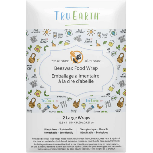 Beeswax Food Wrap Eco Print - 2 Large