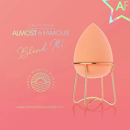 Professional Beauty Blender with Rose Gold Stand - Orange