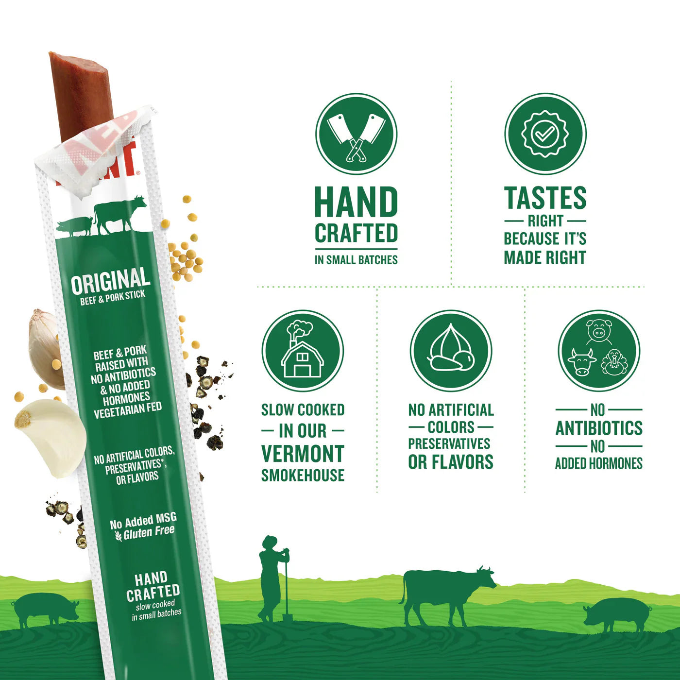 Original Smoke and Cure Beef & Pork Sticks (24 CT)