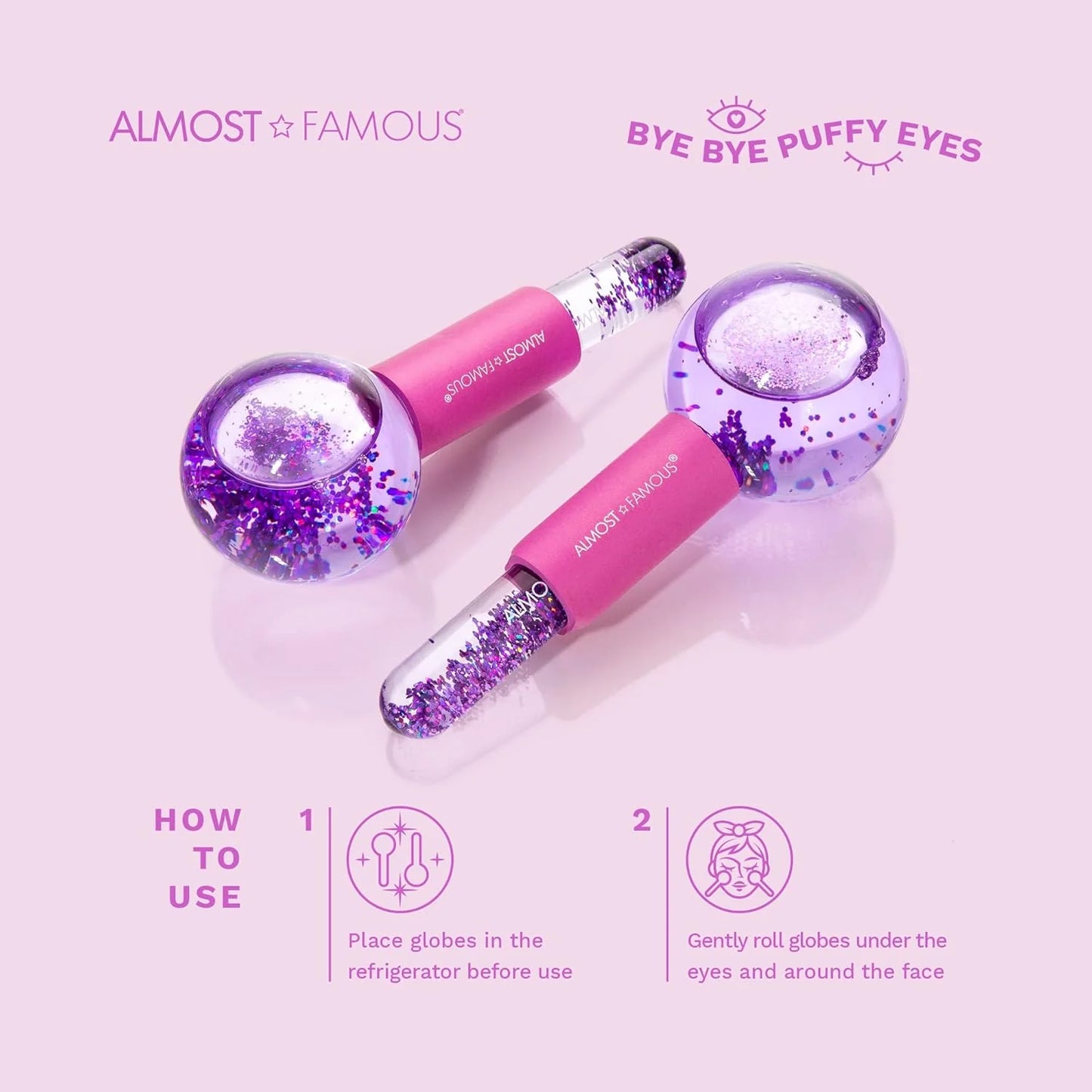 2-Pack Cryo Facial Massage Globes - Purple
