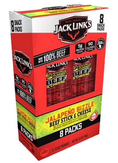 Jalapeño Sizzle - Beef Stick & Cheese (8 Pack)