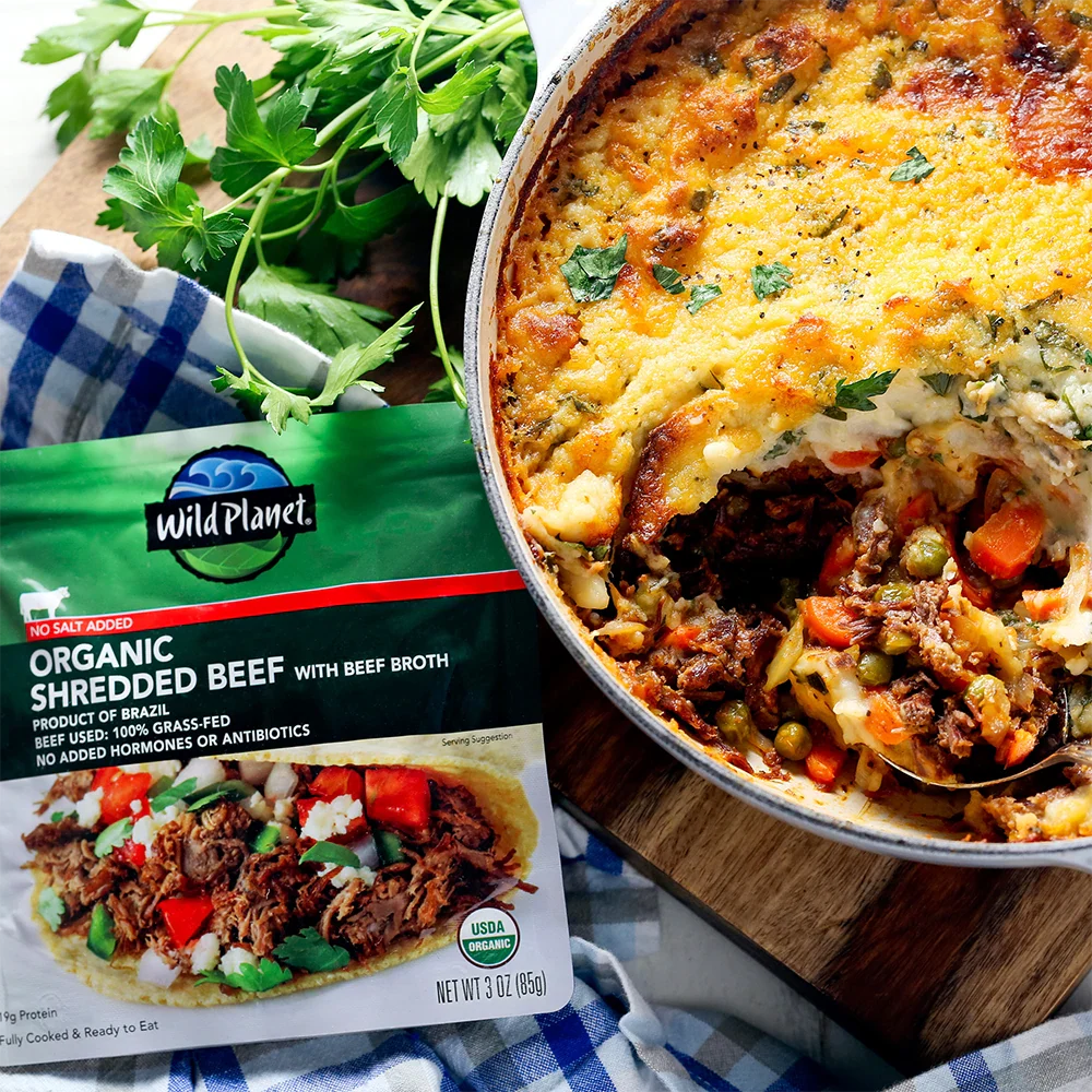 Organic Shredded Beef Single-Serve Pouch No Salt Added