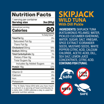 Skipjack Wild Tuna with Dill Pickle
