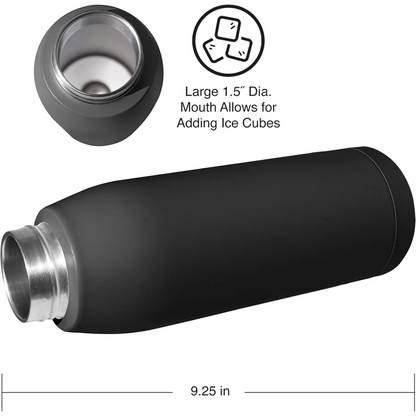 23oz Double Wall Vacuum Insulated Stainless Steel Bottle - Black
