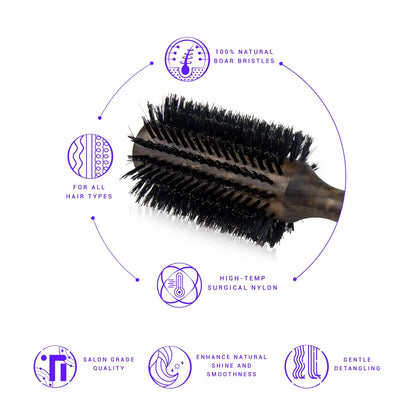 75mm Professional Round Brush with Premium Boar Bristle