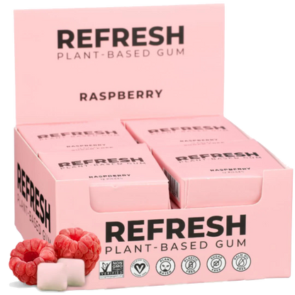 Raspberry Plant Based Gum (12 Pack)