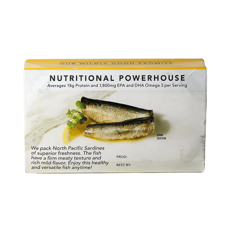 Wild Sardines In Extra Virgin Olive Oil with Lemon