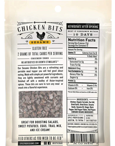 Sesame Bbq Chicken Bits
