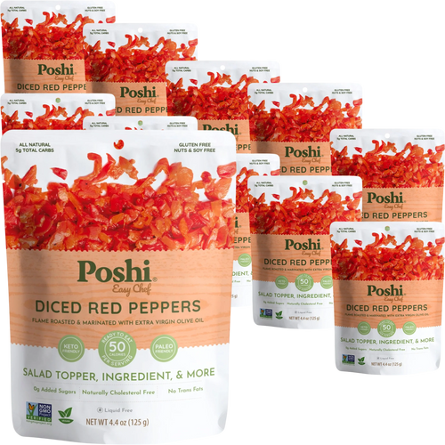 Diced Red Peppers in Extra Virgin Olive Oil (10 Pack)