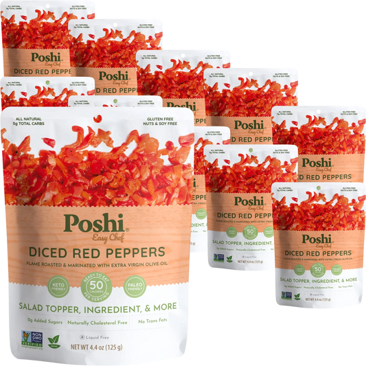 Diced Red Peppers in Extra Virgin Olive Oil (10 Pack)