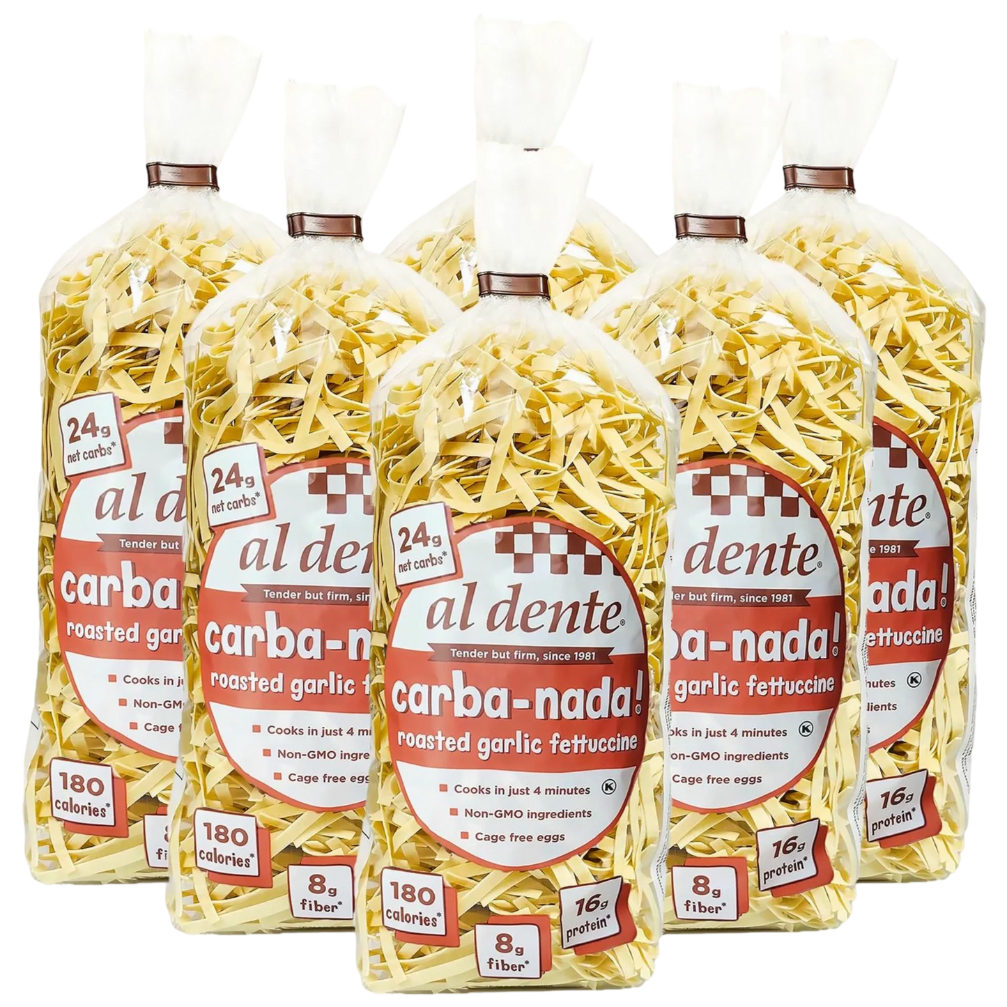 Carba-Nada Roasted Garlic Egg Fettuccine (6 Pack)