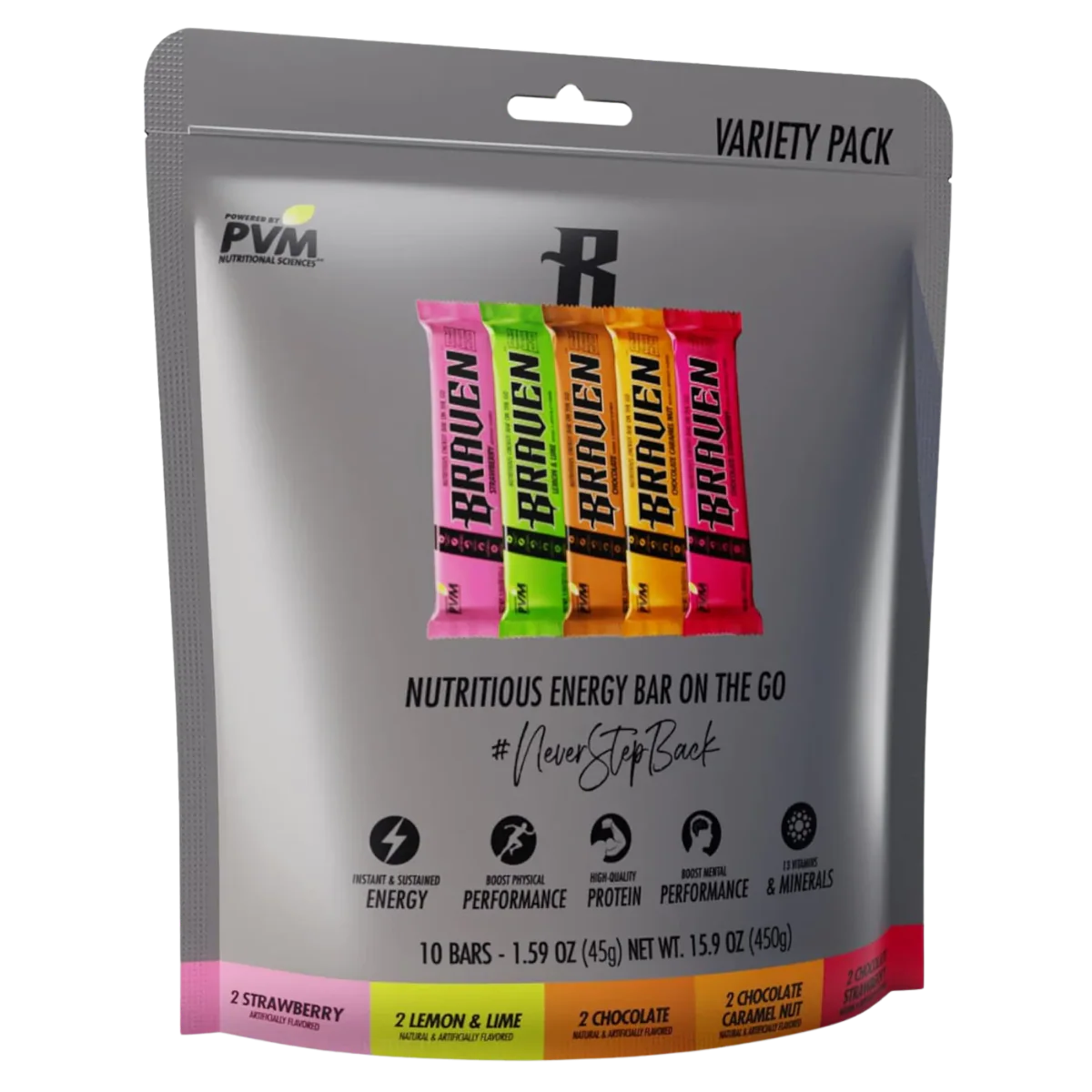 Nutritious Energy Bar On The Go Variety Pack (10 Pack)