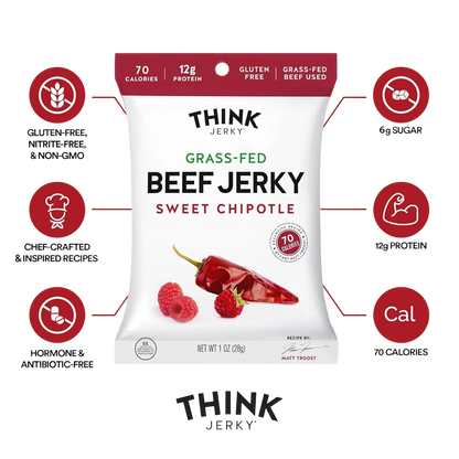 Sweet Chipotle Grass-Fed Beef Jerky (12 CT)