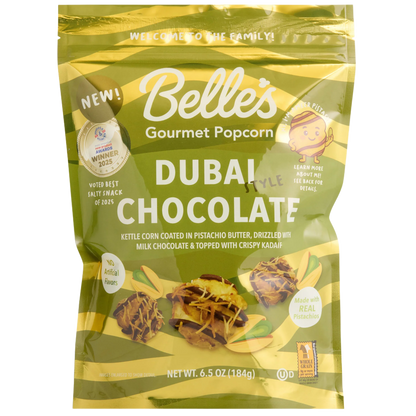 Dubai Chocolate Popcorn With Pistachio Butter